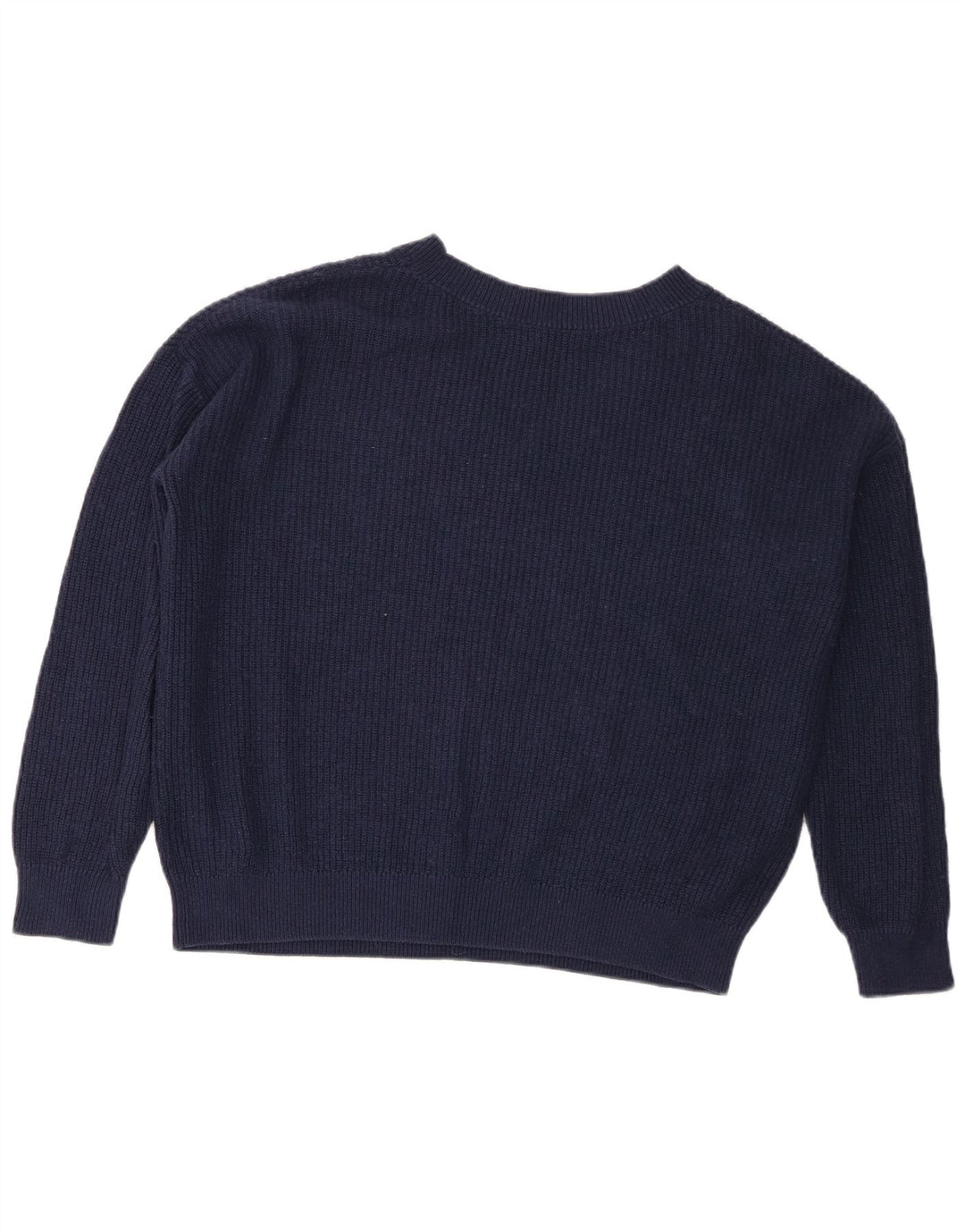 Marks & Spencer Pull col en V pour femme UK 14 Bleu marine moyen