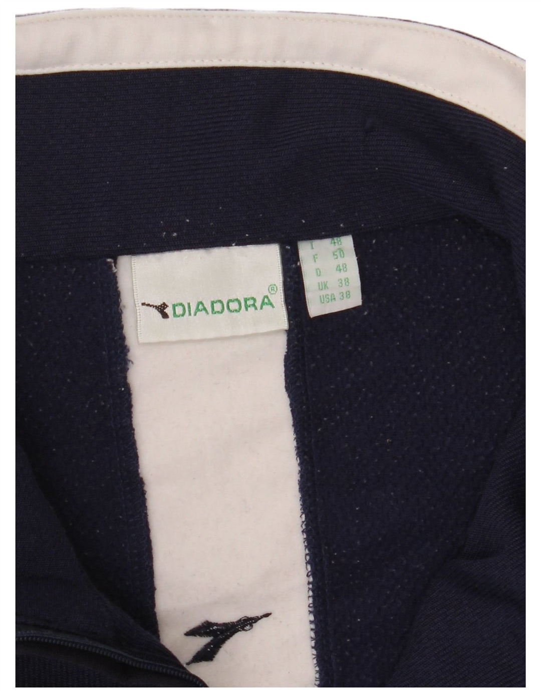 Diadora Veste de survêtement pour homme UK 38 Bleu marine moyen Colourblock