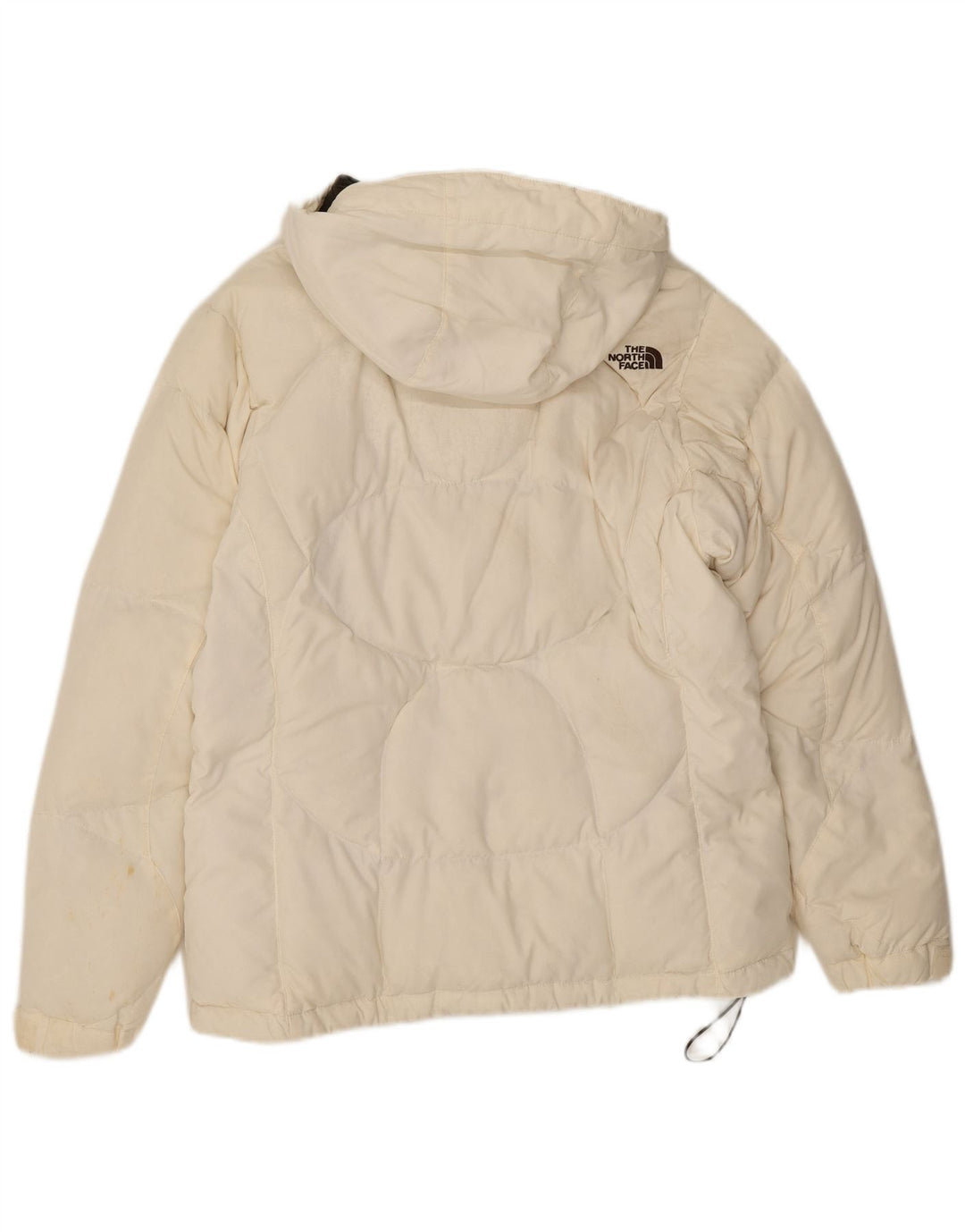 The North Face Veste matelassée à capuche pour femme UK 14 Medium White Nylon