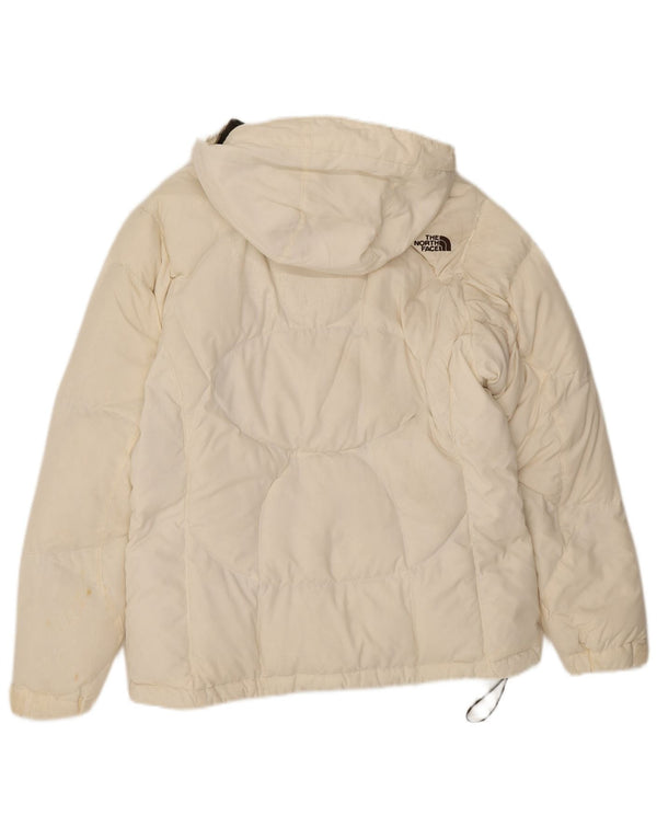 The North Face Veste matelassée à capuche pour femme UK 14 Medium White Nylon