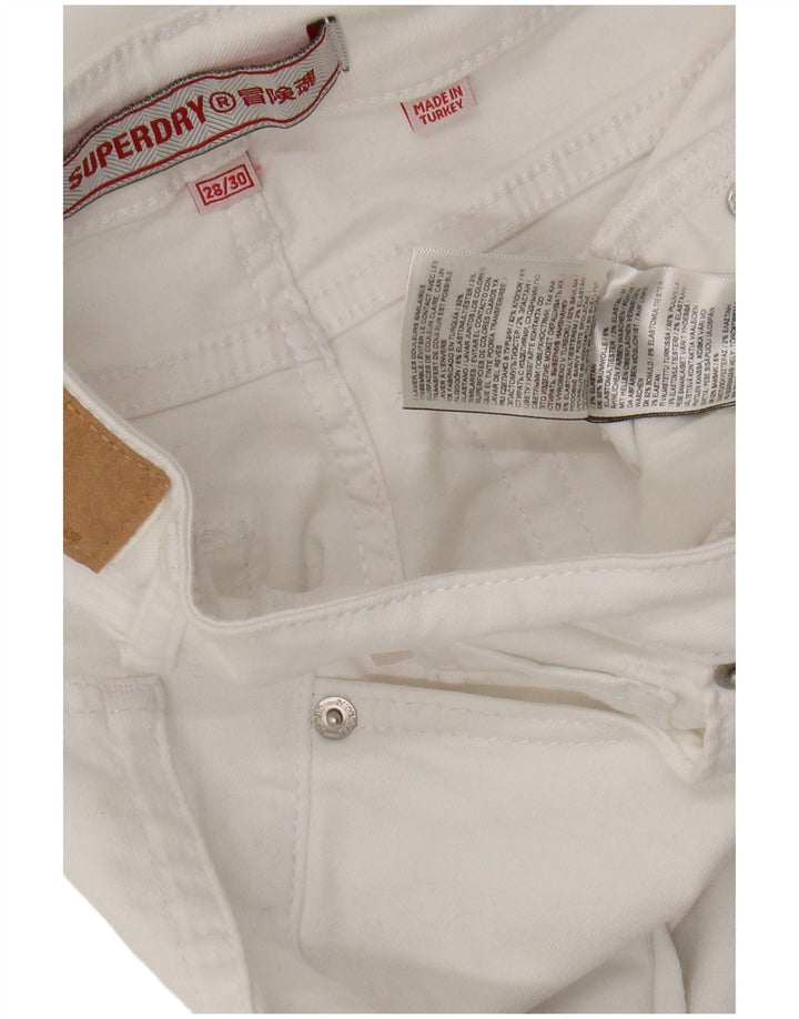 Superdry Jean Skinny W28 L30 Femme Blanc Coton