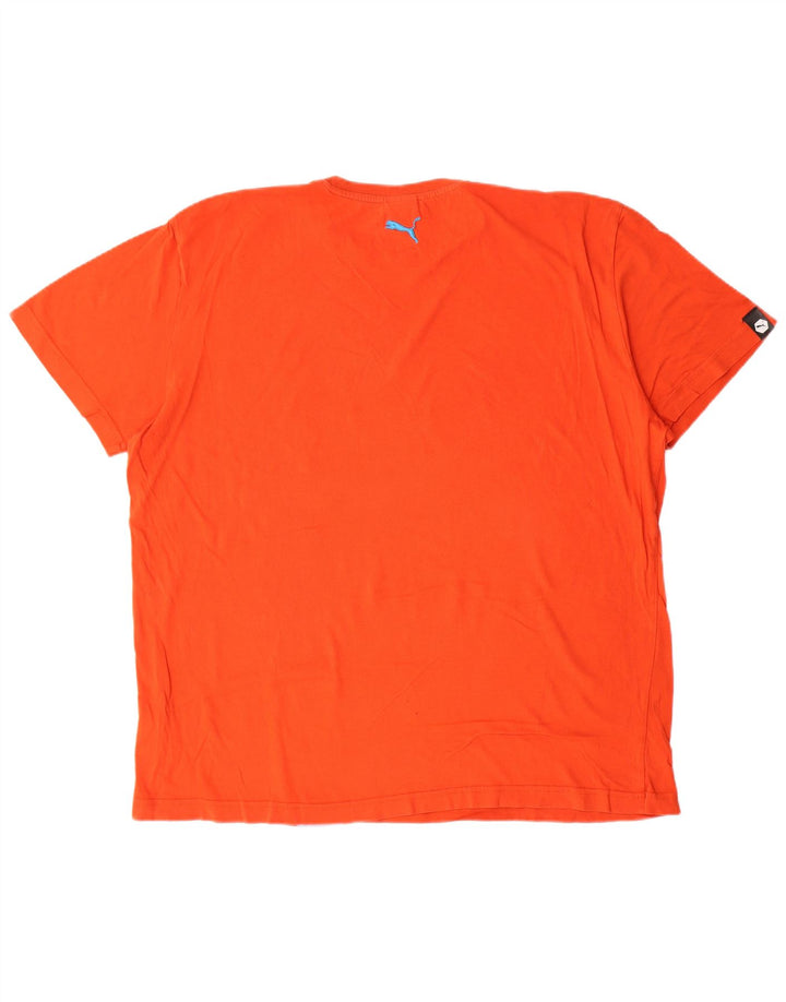 PUMA T-Shirt Graphique Homme XL Orange Coton