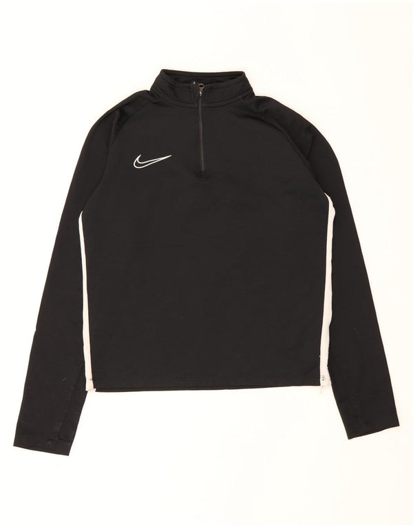 Veste de survêtement Nike Dri Fit à col zippé pour garçon 10-11 ans Noir moyen