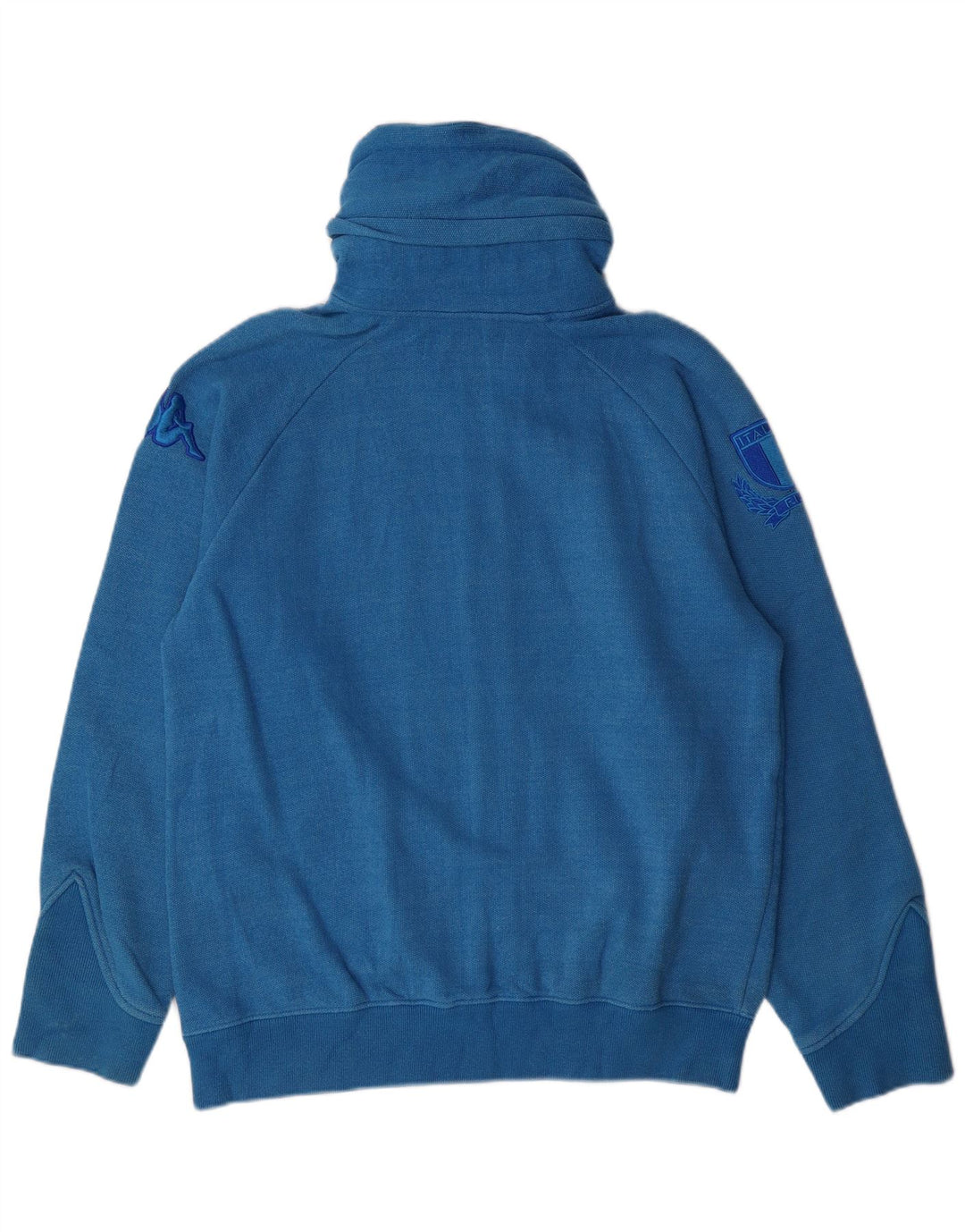 Kappa Pull à capuche zippé pour homme en coton rayé bleu grand