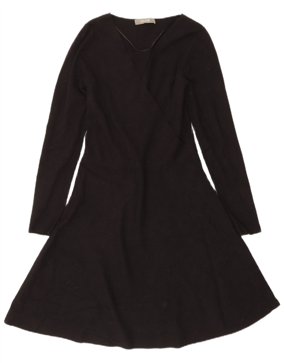 Oasis Robe Pull Femme UK 10 Petite Viscose Noire