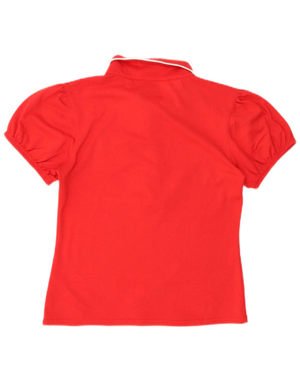 FILA Polo Femme UK 16 Large Rouge Coton