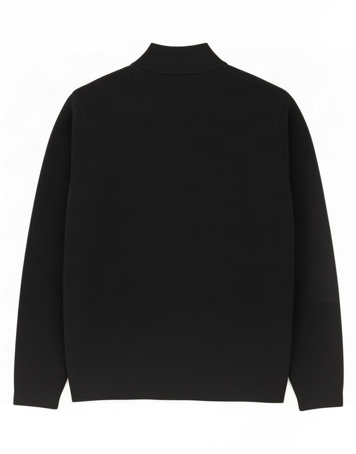Massimo Dutti Pull col zippé pour homme en coton bleu marine Taille L