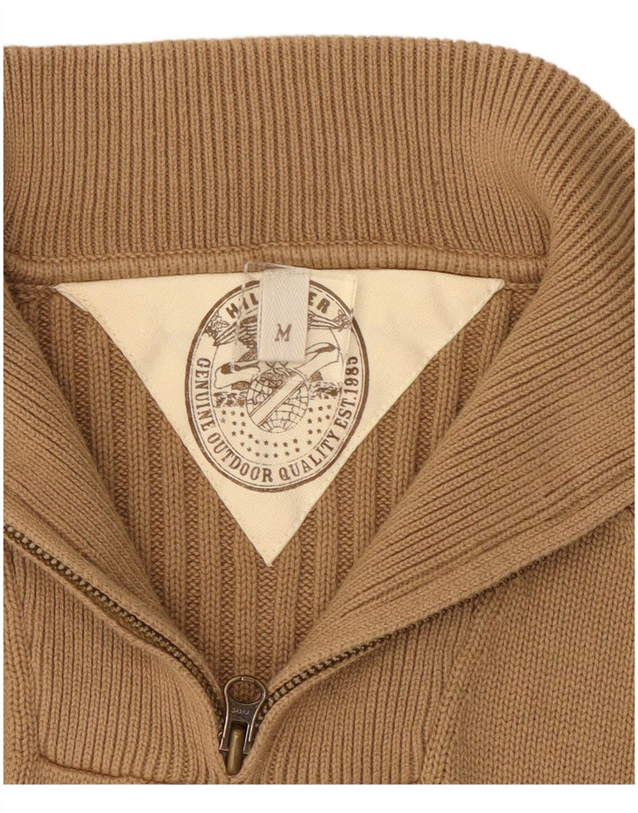 Tommy Hilfiger Pull Col Zippé Homme Coton Beige Moyen