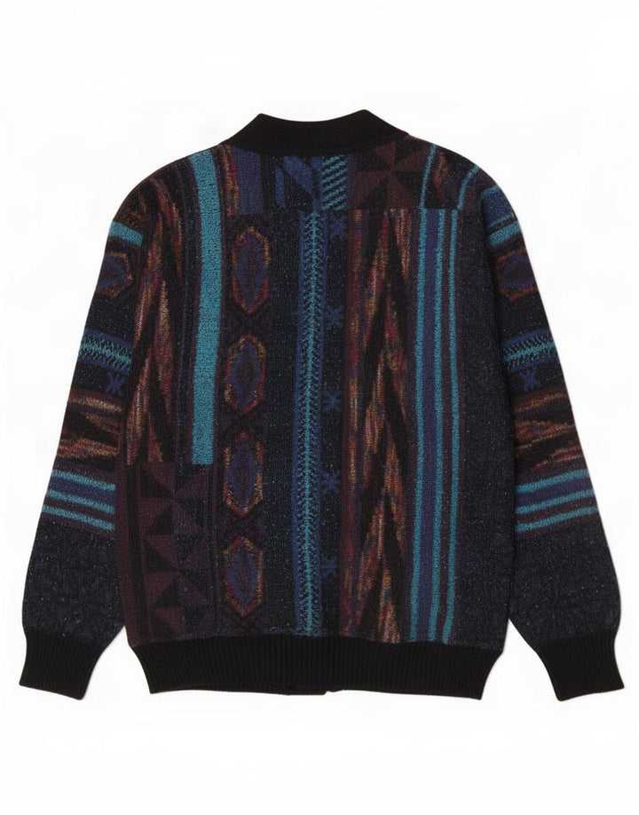 Luciano Chiari Pull Cardigan Homme IT 48 Moyen Multicolore Géométrique