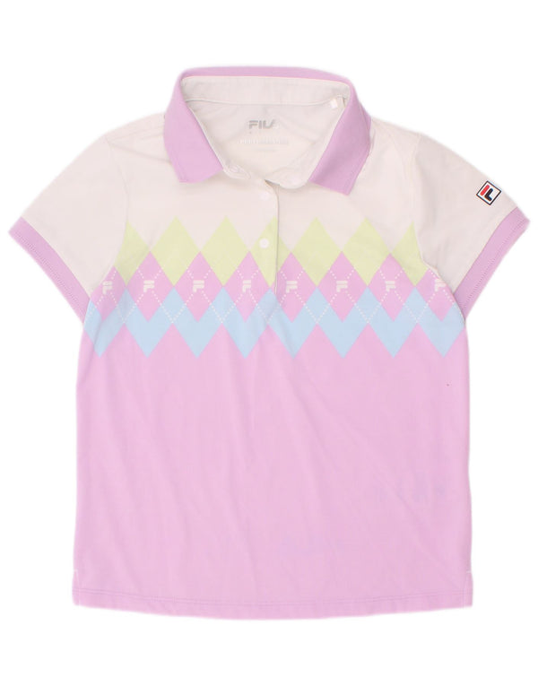 Fila Polo Graphique Fille 6-7 Ans Violet Argyle/Diamond Nylon
