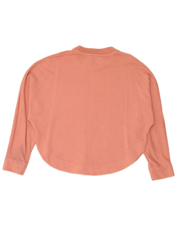 COS Sweat-shirt court surdimensionné pour femme UK 10 Petit coton rose