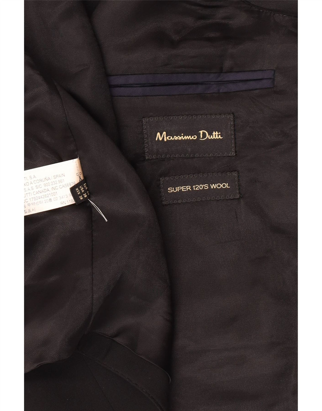 Massimo Dutti Gilet Homme EU 48 Laine Noir Moyen
