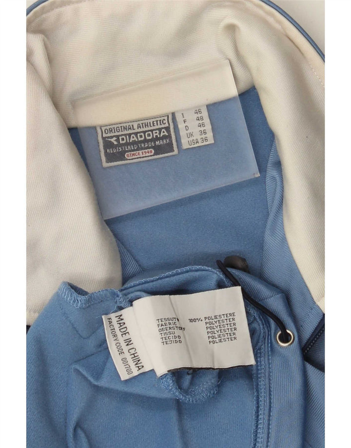 Diadora Veste de survêtement pour homme UK 36 Small Bleu Colorblock Polyester