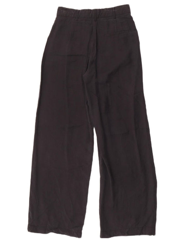 Zara Pantalon Chino Large Femme XS W24 L32 Noir