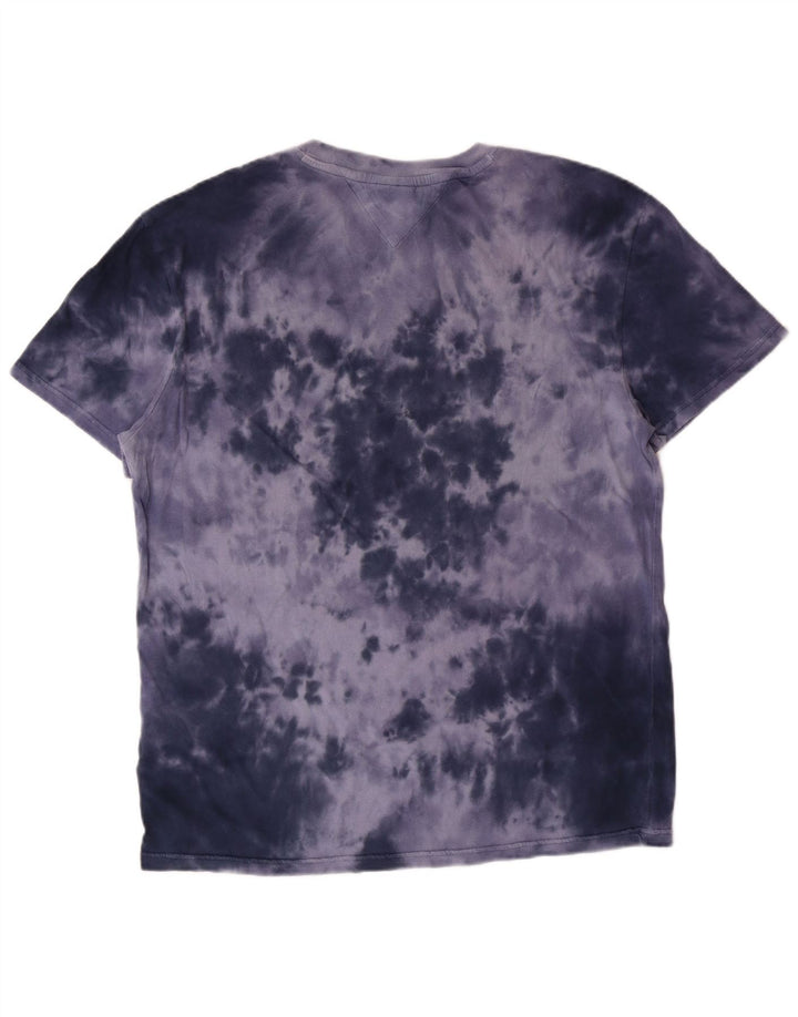 TOMMY HILFIGER T-Shirt Graphique Homme Grand Bleu Tie Dye Coton
