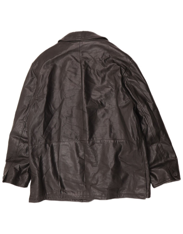 Veste en cuir homme vintage IT 52 XL Cuir noir