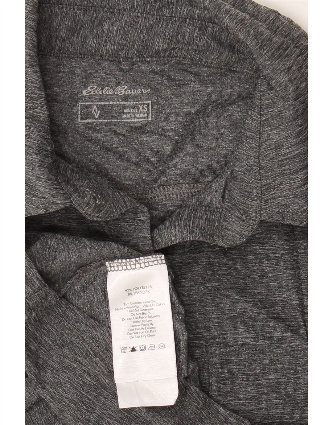EDDIE BAUER Chemise Femme UK 6 XS Gris Moucheté Polyester