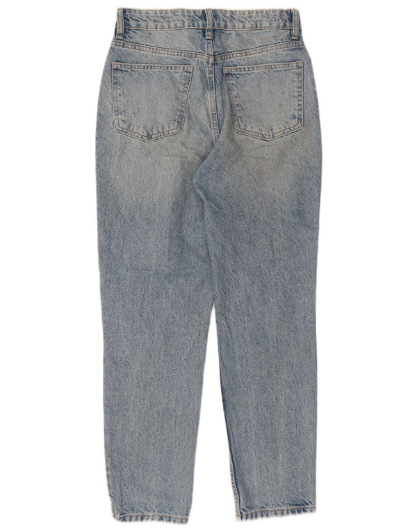 Zara Jean fuselé taille haute effet vieilli pour femme EU 36 XS W26 L27 Bleu