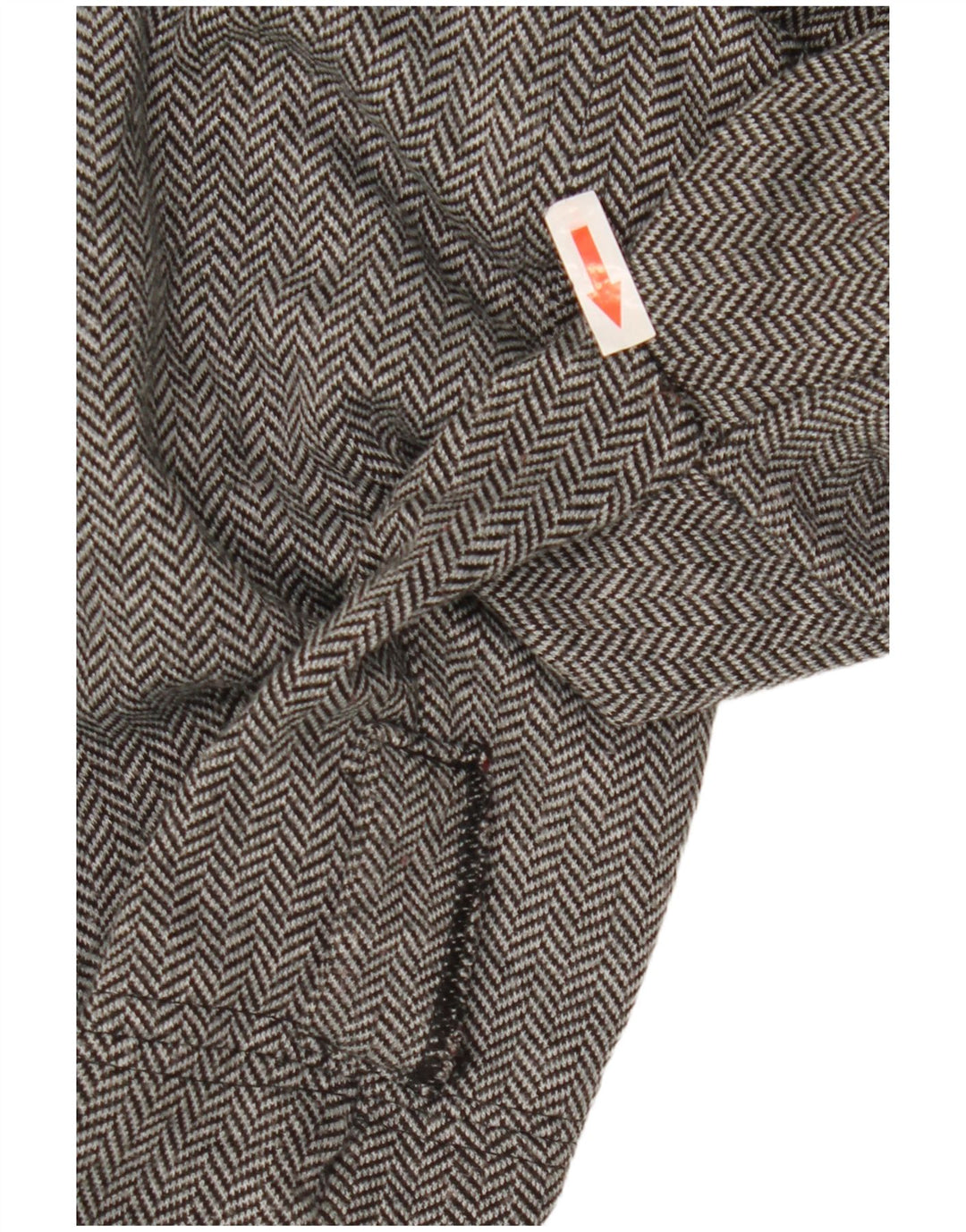 Zara Womens Open Overcoat UK 10 Petit Gris Chevrons