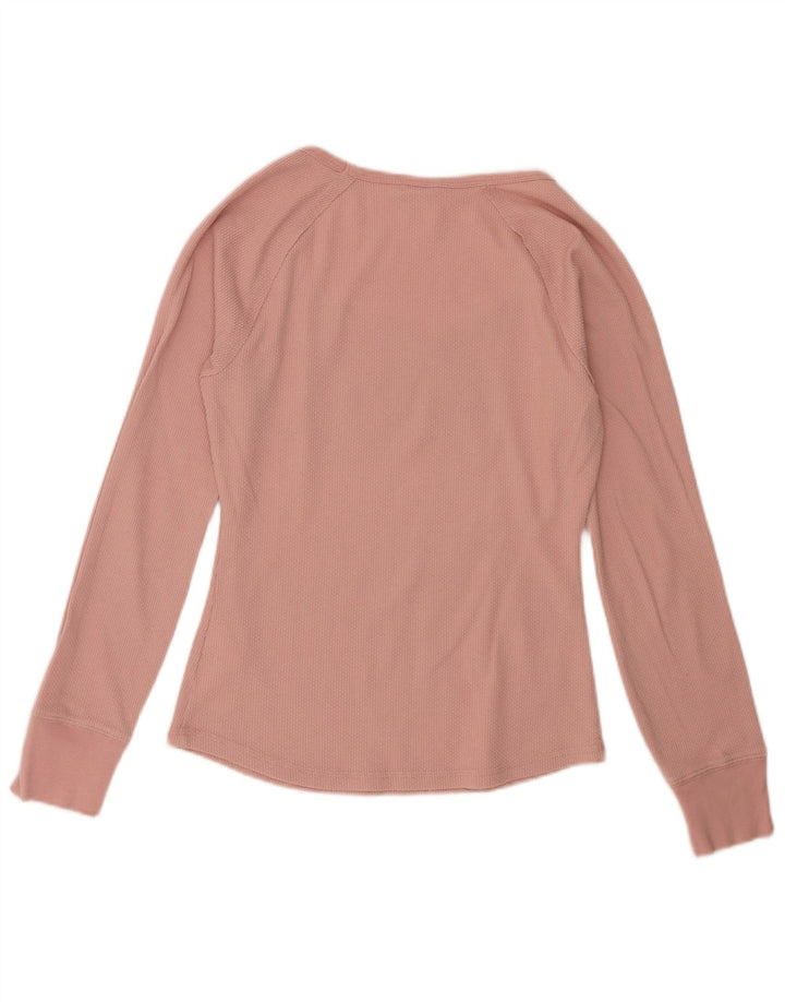Guess Haut graphique à manches longues pour femme UK 14 Large Rose Polyester