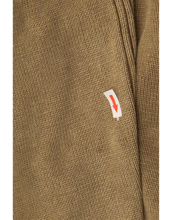Camp David Pull graphique à col zippé pour homme 2XL en coton marron