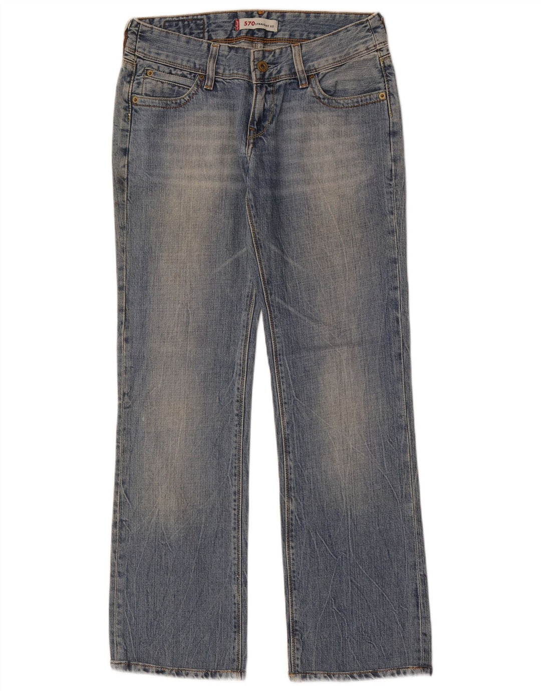 Levi's Jean Droit 570 Femme Bleu W28 L30 Coton