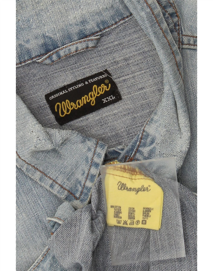 Wrangler Veste en Jean Homme UK 44 2XL Bleu Coton