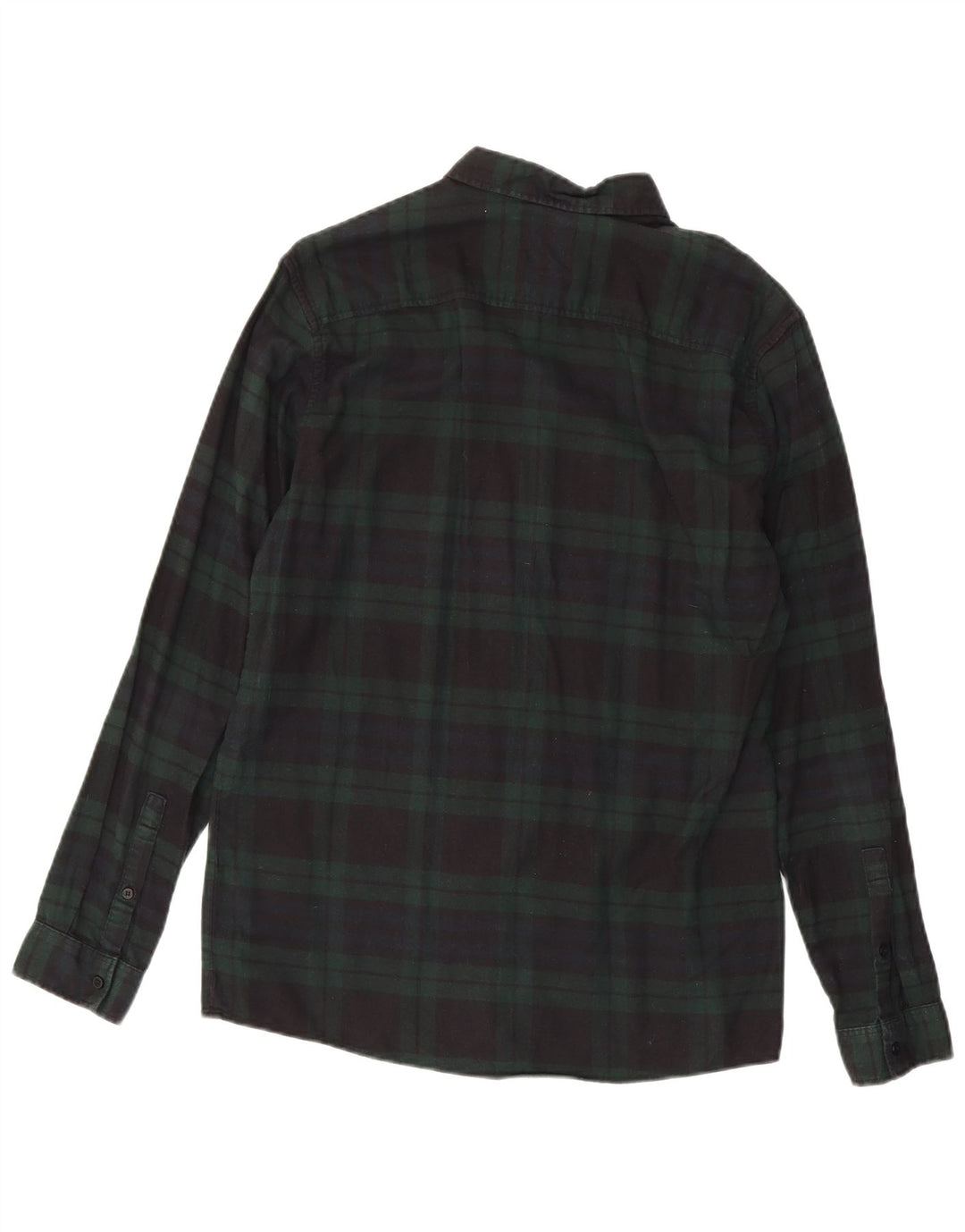 Cos Chemise en flanelle pour homme Petit coton à carreaux vert