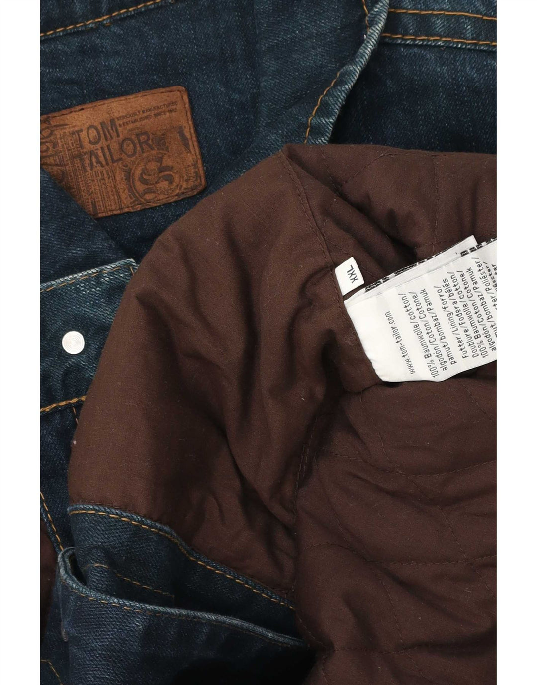 Tom Tailor Veste en Jean Homme UK 44 2XL Bleu Coton