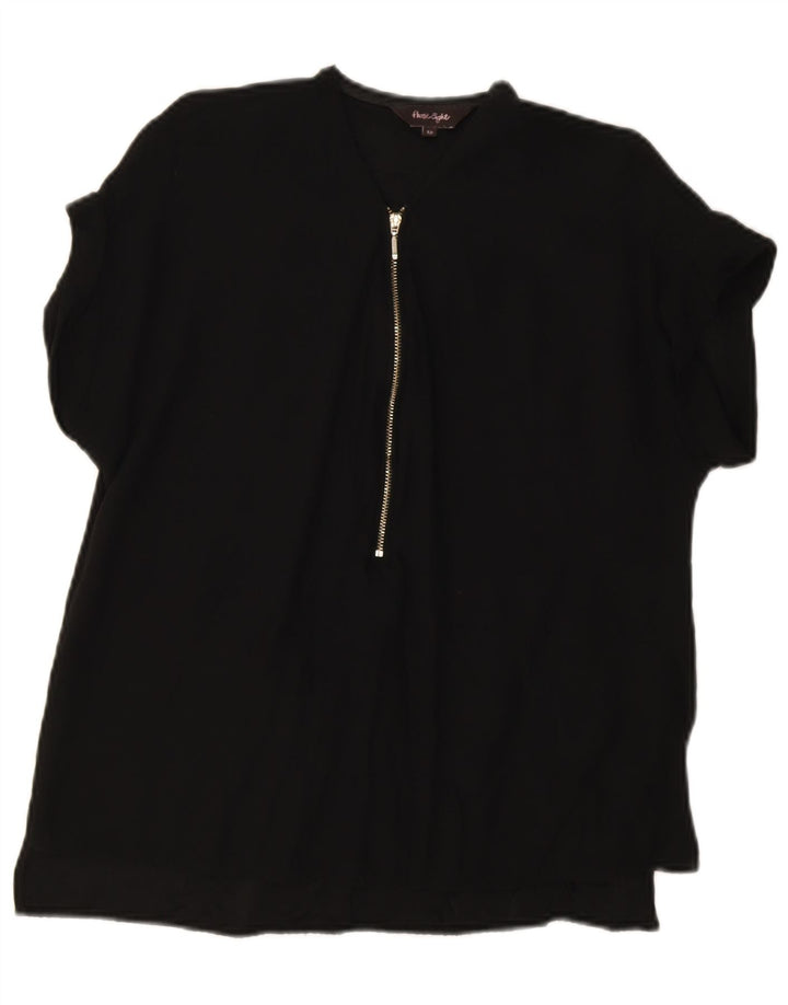 Phase Eight Chemisier Femme Top UK 42 Medium Noir Viscose