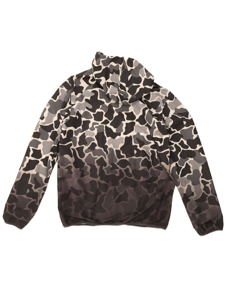 Adidas Veste de pluie à capuche pour homme UK 38 Gris moyen Camouflage Polyester