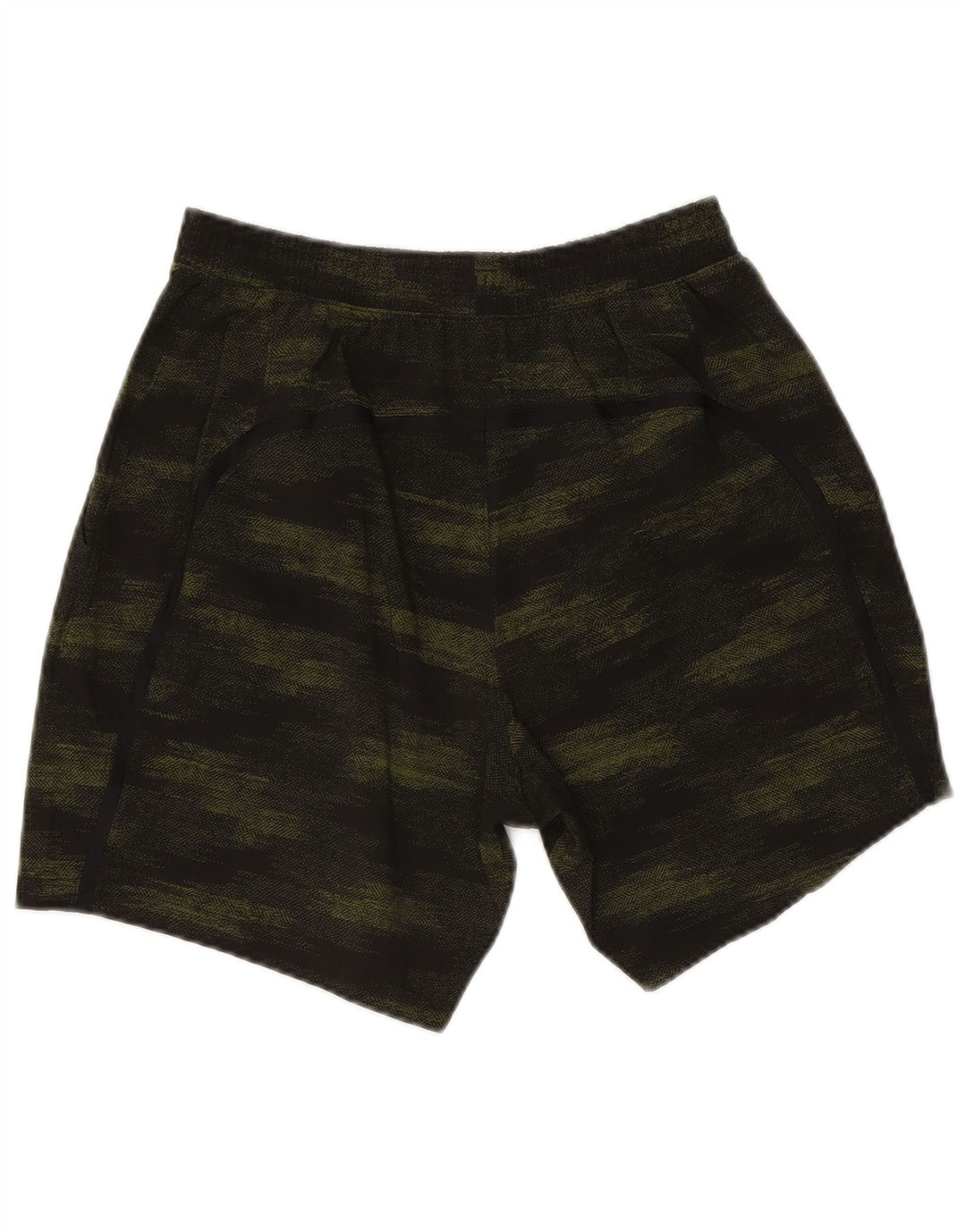 Lululemon Short de sport homme vert moyen camouflage polyester