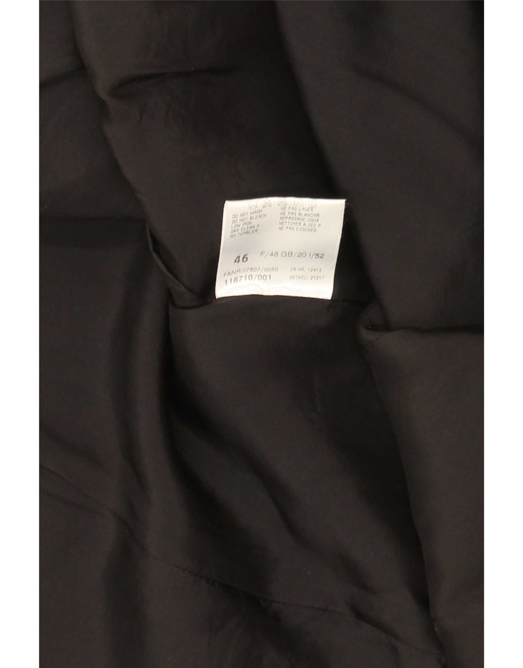 vintage Femmes Modèle Abstrait Blazer Veste UK 20 2XL Camouflage Noir