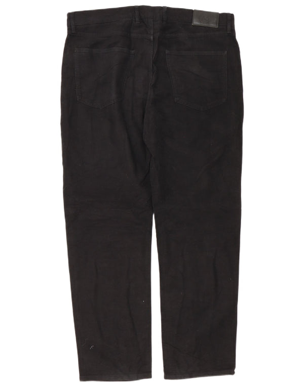 Marks & Spencer Pantalon décontracté coupe classique pour homme W36 L31 Noir Coton