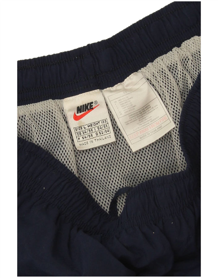 Nike Short de sport graphique pour homme en nylon bleu marine Taille L