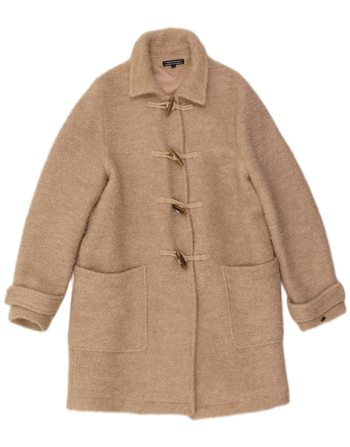 Tommy Hilfiger Duffle Coat Femme UK 10 Petite Laine Beige