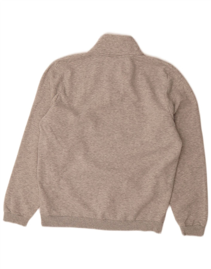 Fila Sweat-Shirt Col Zippé Homme Gris Moyen Moucheté Coton