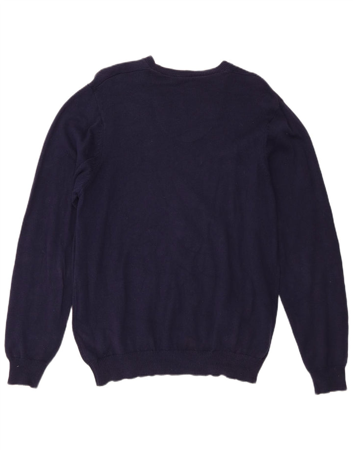 Marks & Spencer Pull Regular Fit Col V Homme Bleu Marine Moyen