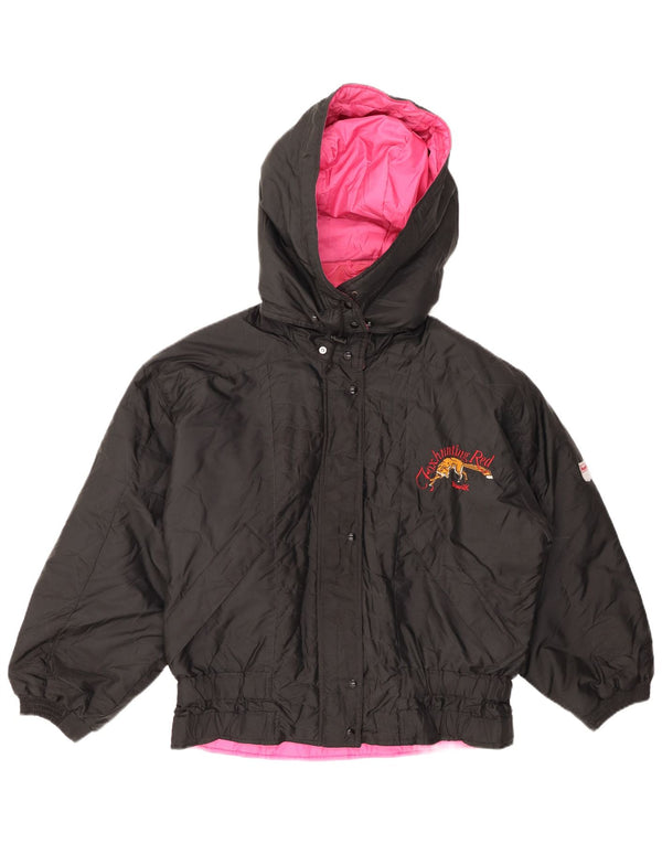 BRUNIK Veste coupe-vent surdimensionnée à capuche pour femme IT 42 Noir moyen