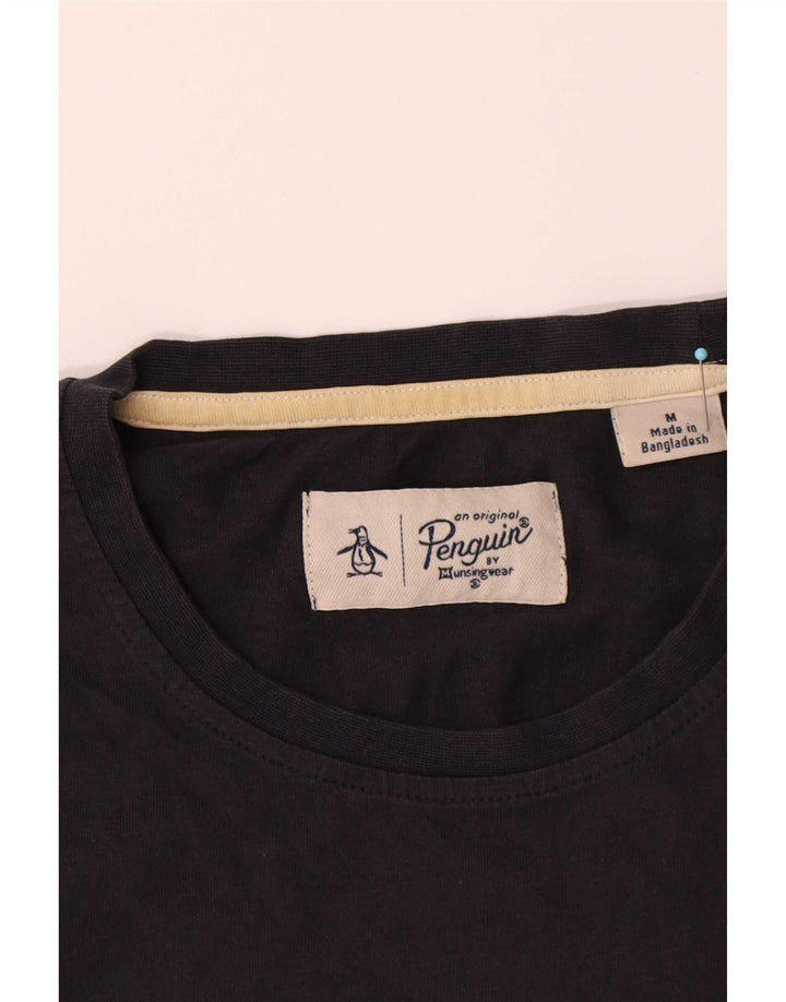 Penguin T-Shirt Homme Bleu Marine Moyen Coton