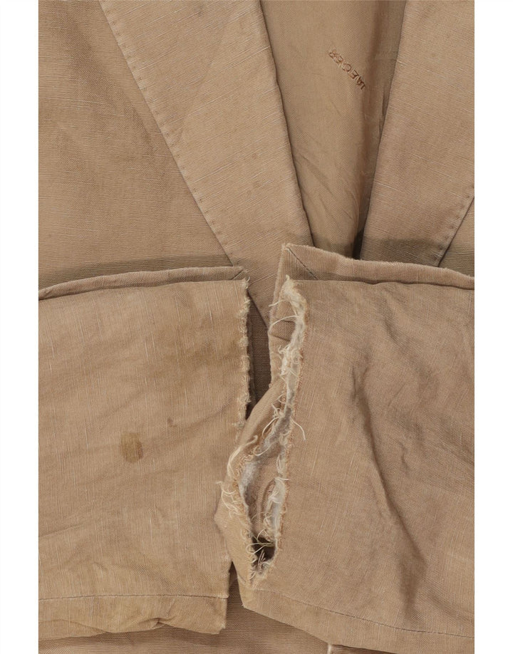Jaeger Veste blazer à 2 boutons pour homme UK 40 Grande soie beige