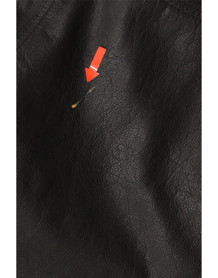 EASY Mens Leather Coat UK 42 XL Black Leather Vintage Easy and Second-Hand Easy from Messina Hembry 