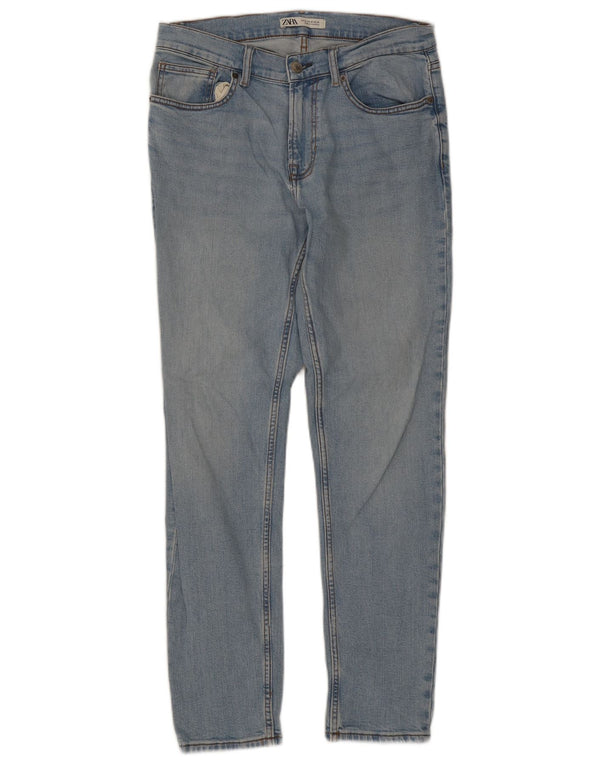Zara Jean skinny pour homme EU 42 Large W32 L30 Bleu Coton