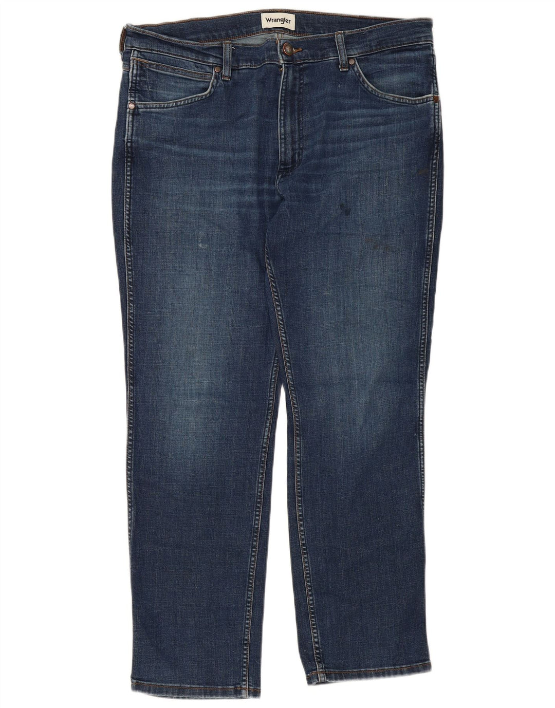 WRANGLER Jean Droit Greensboro W36 L30 Homme Bleu Coton