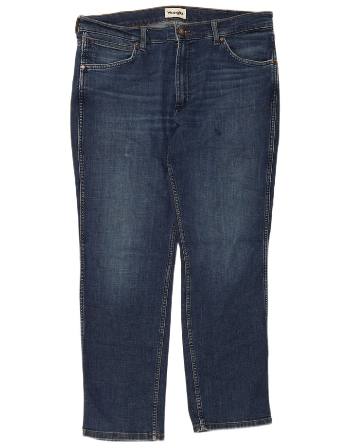 WRANGLER Jean Droit Greensboro W36 L30 Homme Bleu Coton