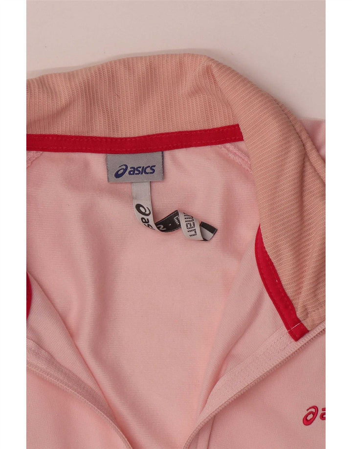Asics Veste de survêtement pour femme UK 16 Large Rose Colourblock Polyester