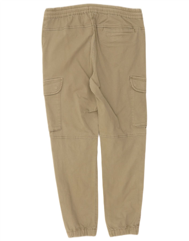 Zara Pantalon Cargo Joggers Homme Moyen W31 L27 Kaki Coton