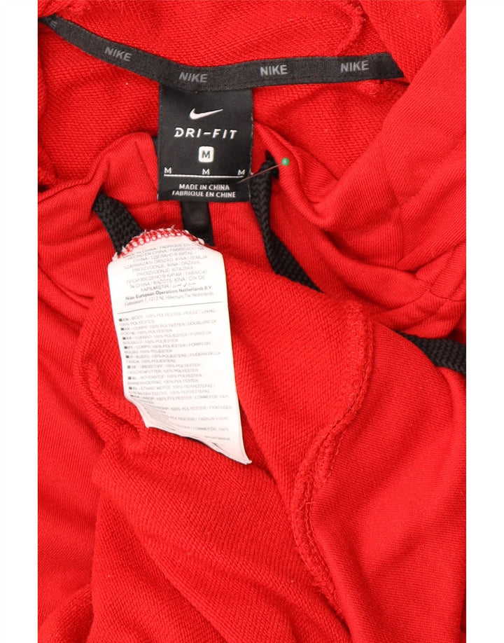 Nike Pull à capuche zippé Dri Fit pour homme en polyester rouge moyen