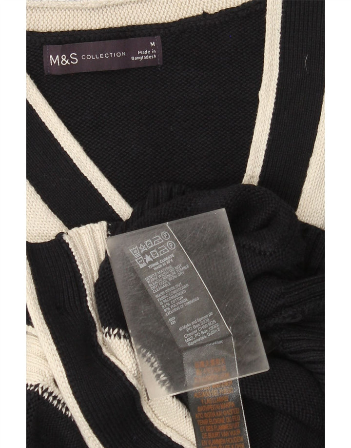 Marks & Spencer Pull Cardigan pour Femme UK 14 Bleu Marine Moyen Colorblock