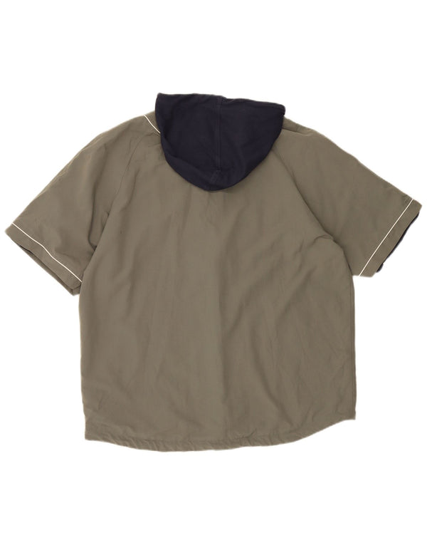 Champion Veste de survêtement à manches courtes pour homme 2XL Kaki Colourblock
